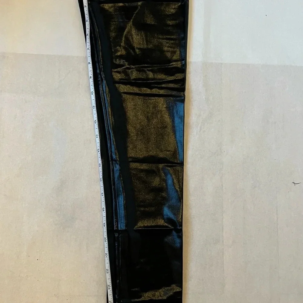 Women’s Black Leggings Faux Leather Stretchy Size S - Picture 11 of 11
